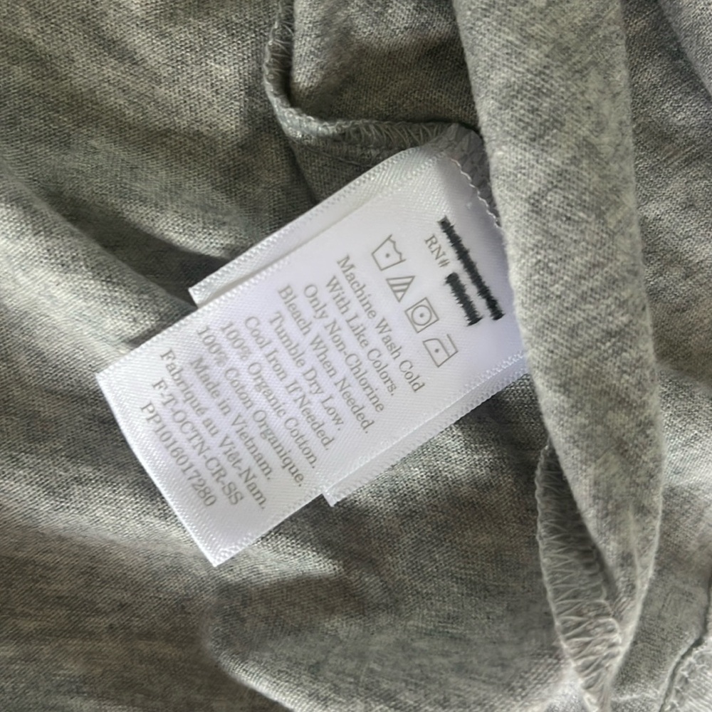 2 Everlane Slim Fit Crewneck Gray Short Sleeve Organic Cotton Tees, new - Picture 7 of 7
